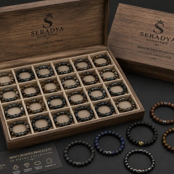 MEN’S NATURAL STONE BEADED BRACELETS COLLECTION